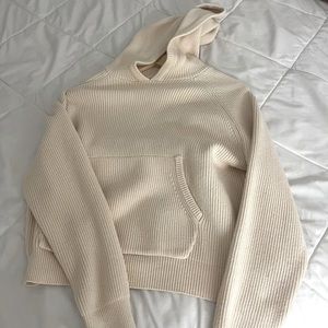 oversized knit hoodie